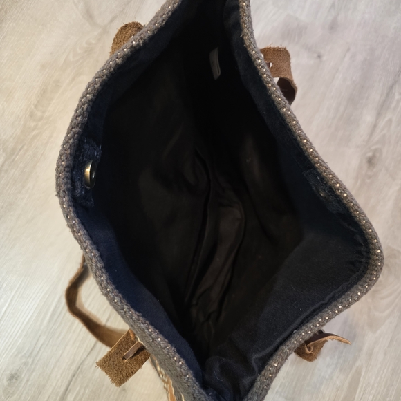 Vintage Boho Southwestern Tapestry Bucket Bag Ecote Urban Outfitters Purse Large - Picture 3 of 4